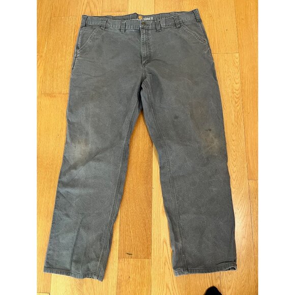 Vintage  Men's Grey Carhartt Relaxed Carpenter Jeans Size 44 x 34 - Picture 1 of 13